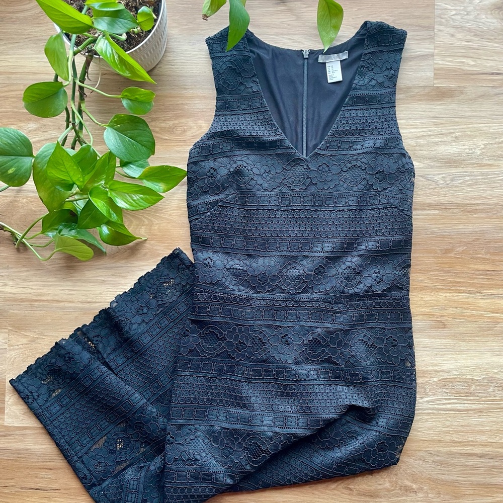 H&M Black Lace Detail Dress